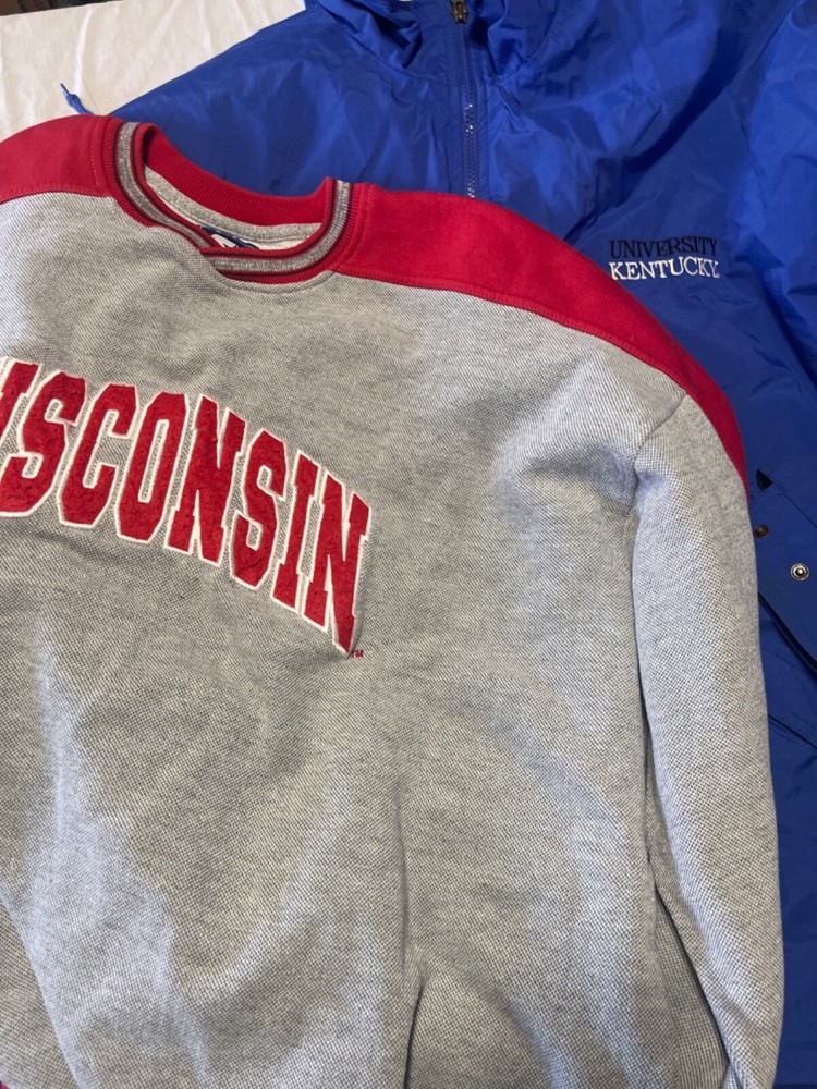 VTG XL College Windbreakers and Sweaters Lot – 90s Retro Styles