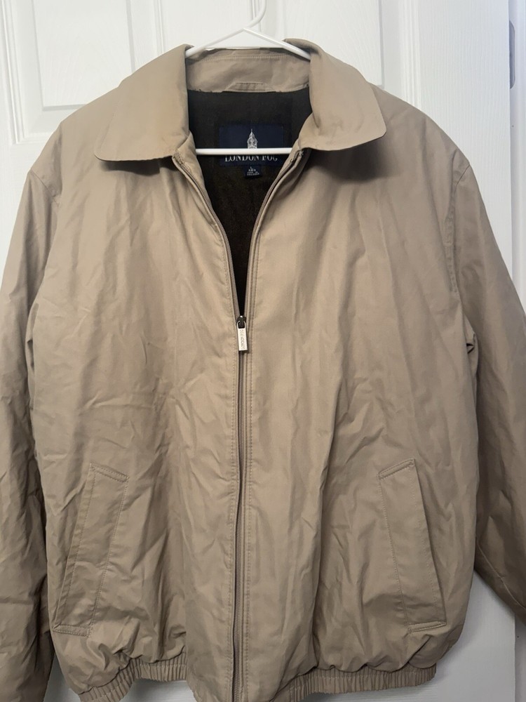 London Fog Mens Lightweight Jacket in Large Tan Size