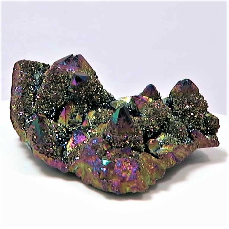 Rainbow Aura SPIRIT QUARTZ Cactus Crystal  AA774