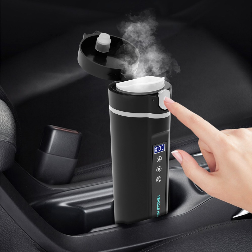 Stainless Steel Water Warmer Bottle Car Kettle 12V-24V Portable Car Heating Cup