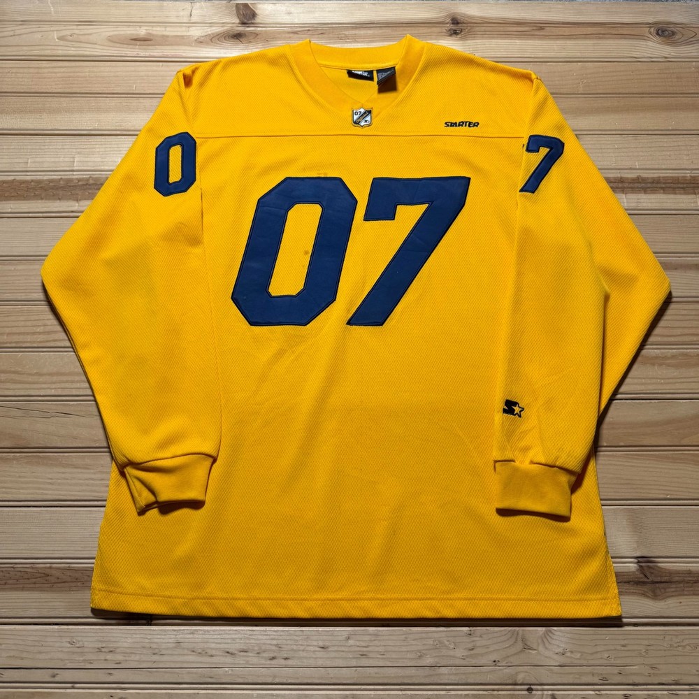 Vintage 90s Starter Official #07 Stitched NHL Hockey Athletic Jersey Mens Medium