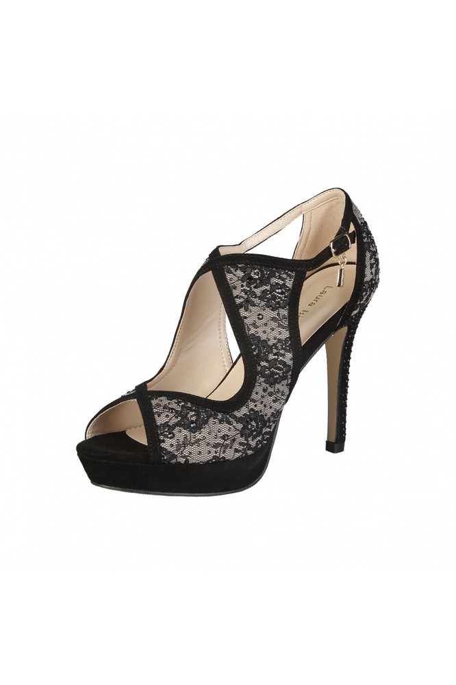 Laura Biagiotti Style 421 Taupe Cloth Heels - Clearance Sale-image