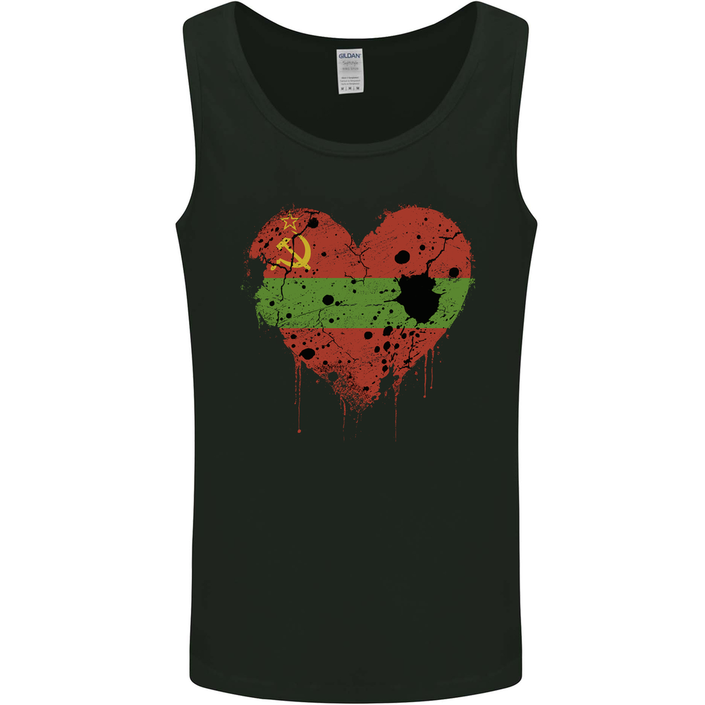 Love Flag Transnistria Football Mens Vest Tank Top