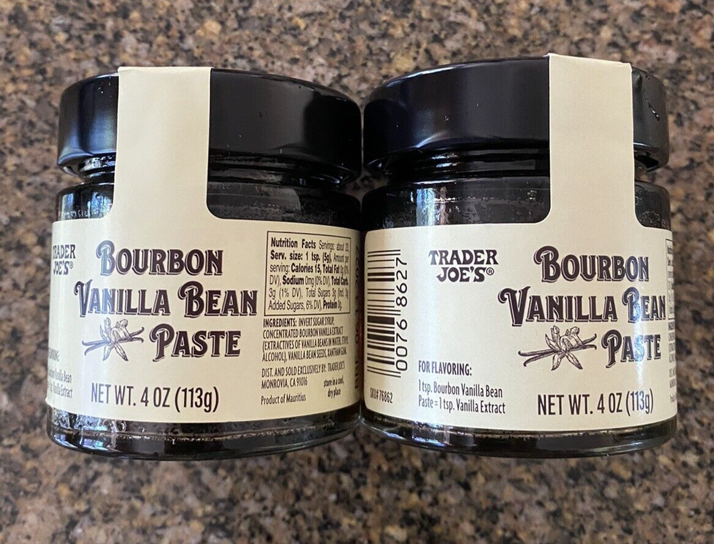 2 Packs New Trader Joe’s Bourbon Vanilla Bean Paste 4 oz Each EXP 2027