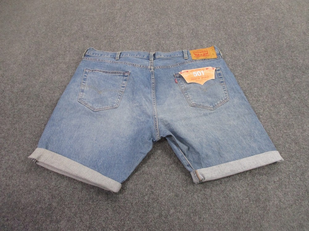 Levis Shorts Adult 44 Blue Denim Jeans 501 Classic Outdoors Work Casual Mens