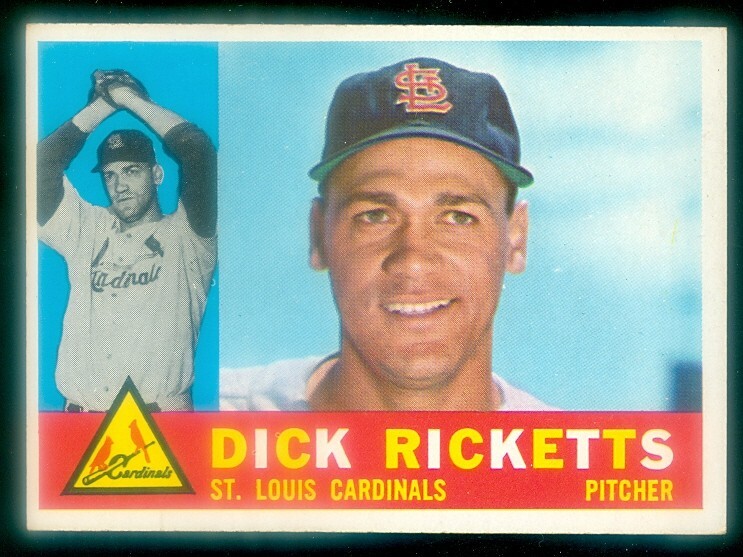 1960 Topps #236 Dick Ricketts Baseball Card in Excellent Condition