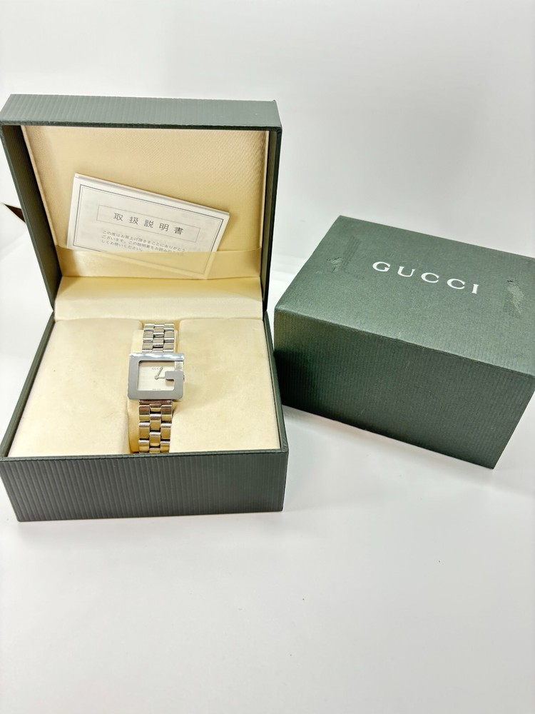 Gucci 3600L G Face Black Dial Women's Quartz Watch Pre-Owned Excellent Condition with Original Box