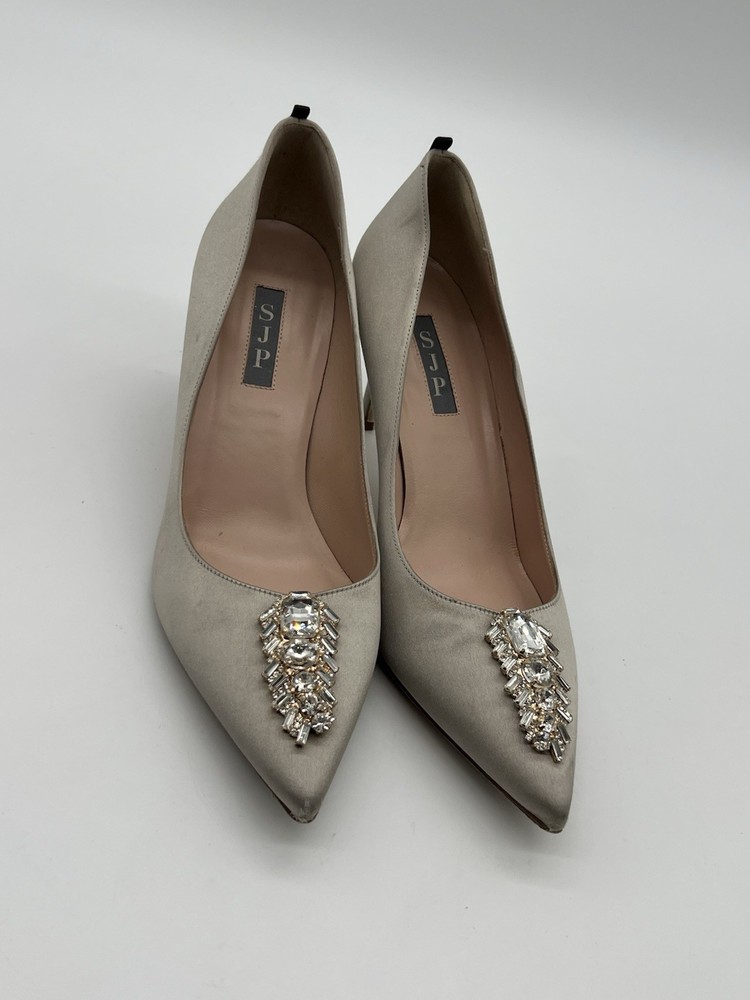 SJP by Sarah Jessica Parker Women’s 39 US 8.5 Gray Pointed Toe Pumps Heels Shoes