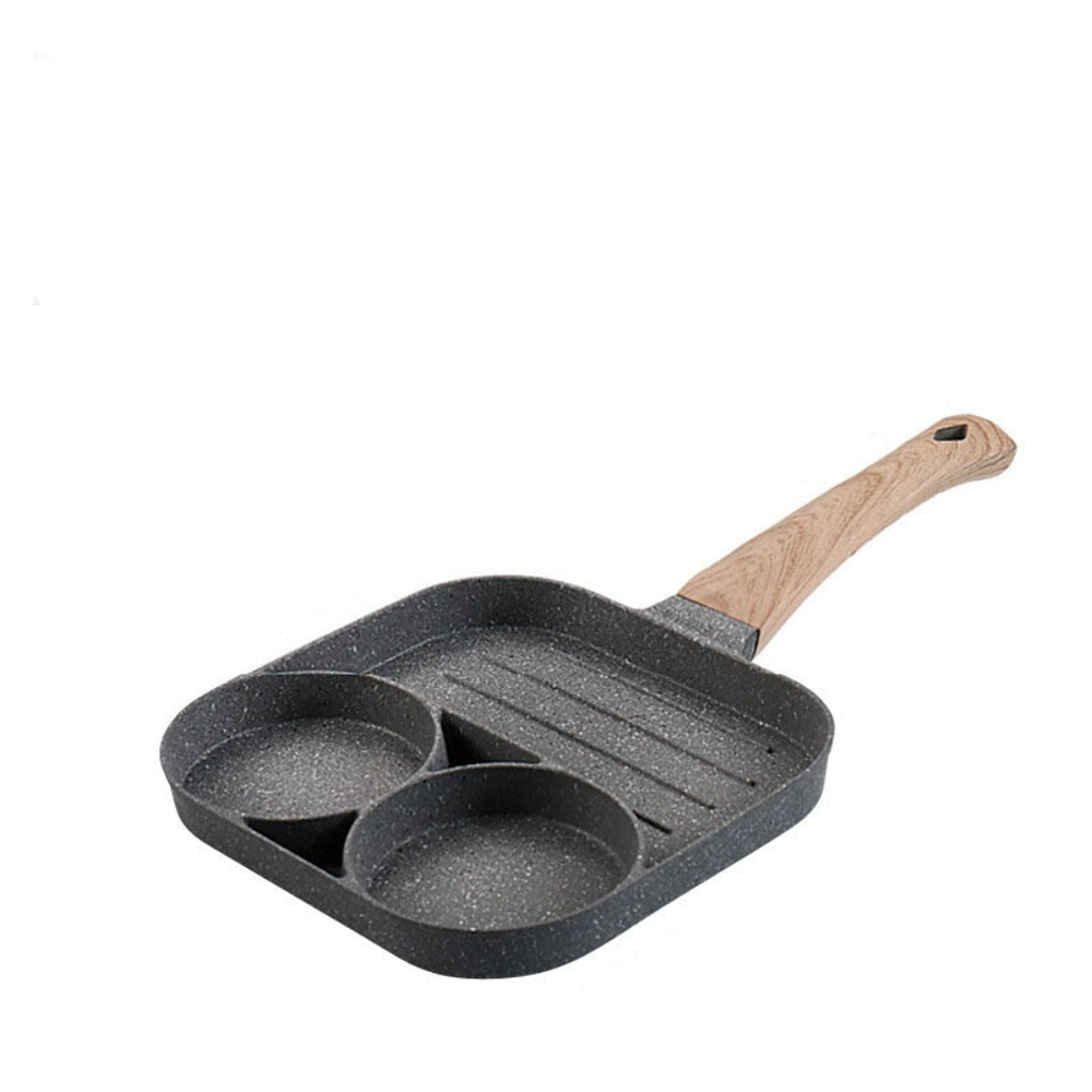 NNEOBA Four-hole Frying Pot Pan Thickened Omelet Pan Non-stick Egg Pancake Steak