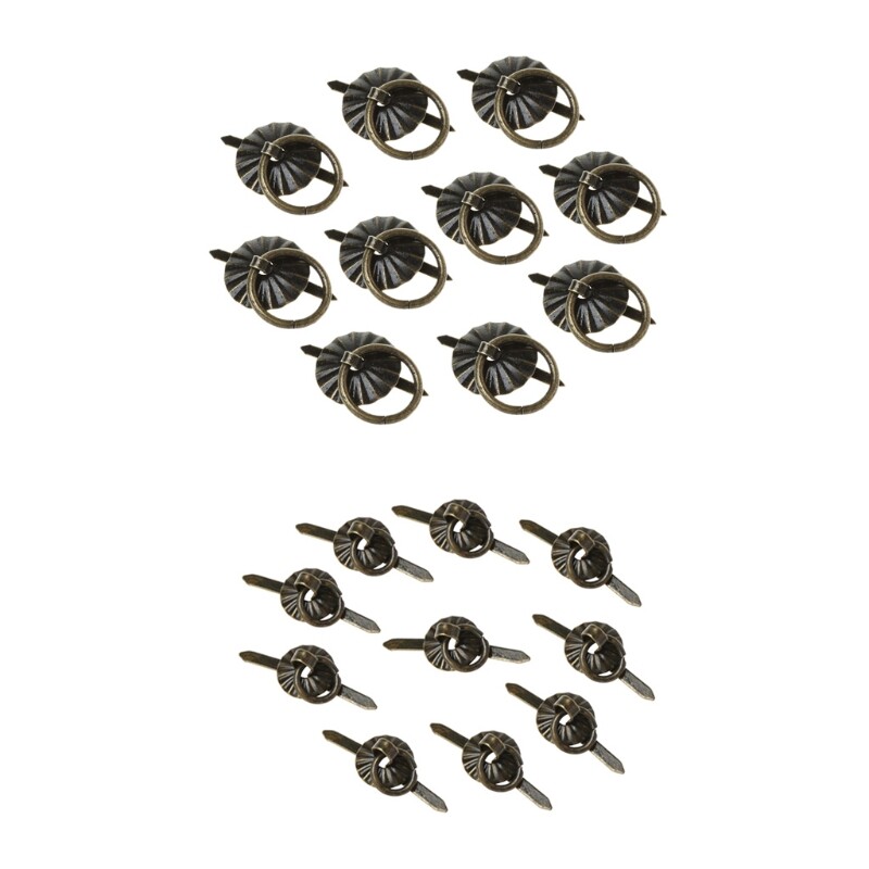 10pcs Green Bronze Cabinet Drawer Pull Knobs for Furniture Desks