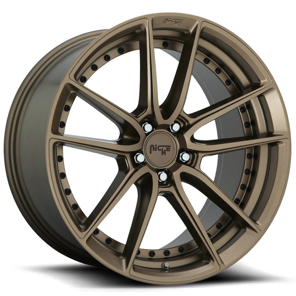 18x8 +40 Niche M222 DFS 5x4.5 Matte Bronze Wheels (Set of 4)