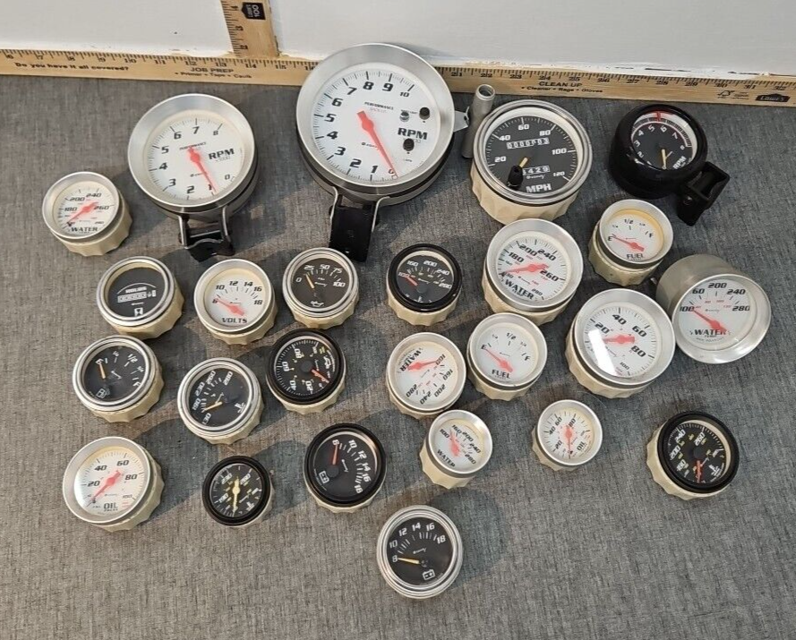 25 Instrument Gauge Housings Faces Frames Covers NO INSIDES For PARTS Lot B