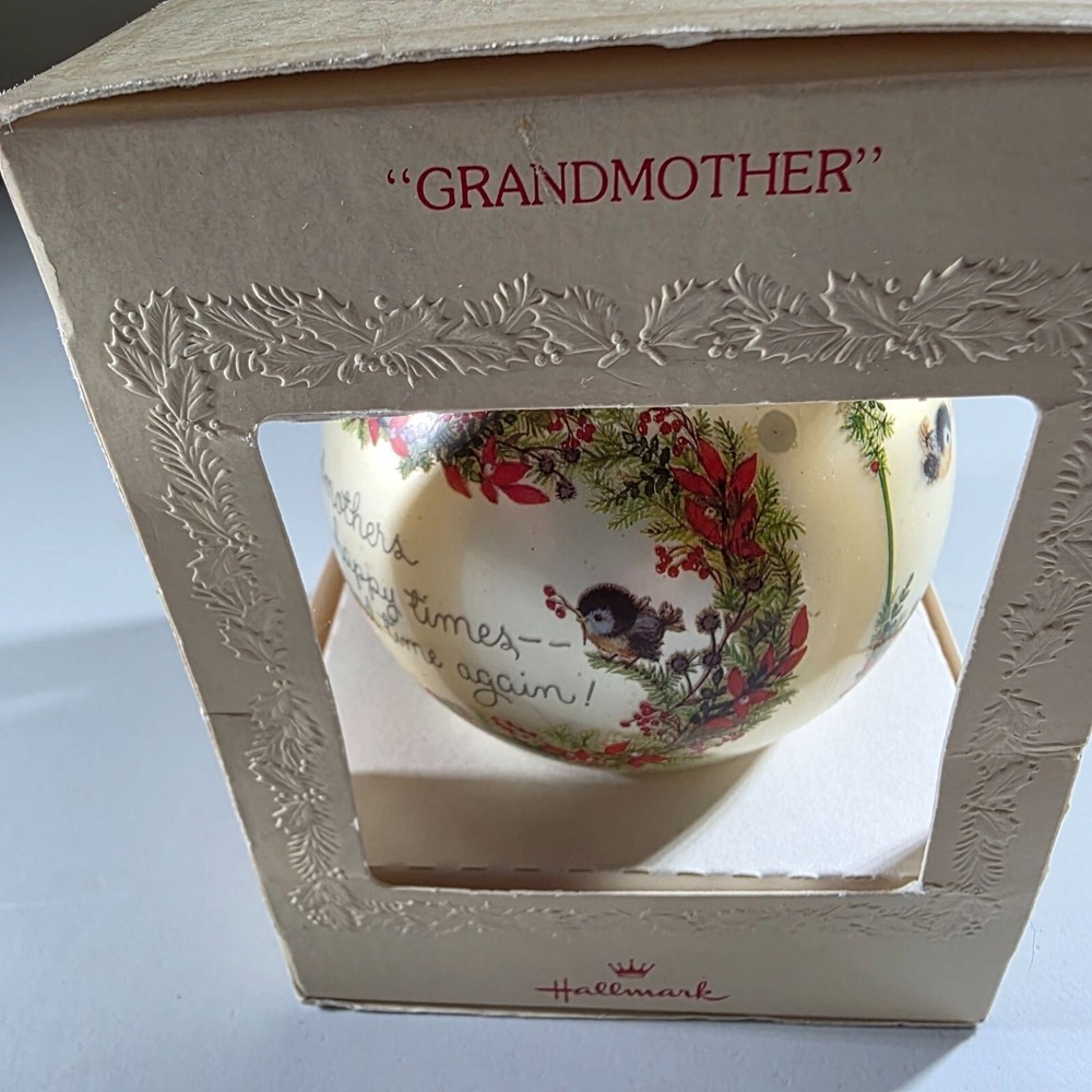 Hallmark 1979 Grandmother Glass Ornament Christmas Tree Decor Vintage Gift  