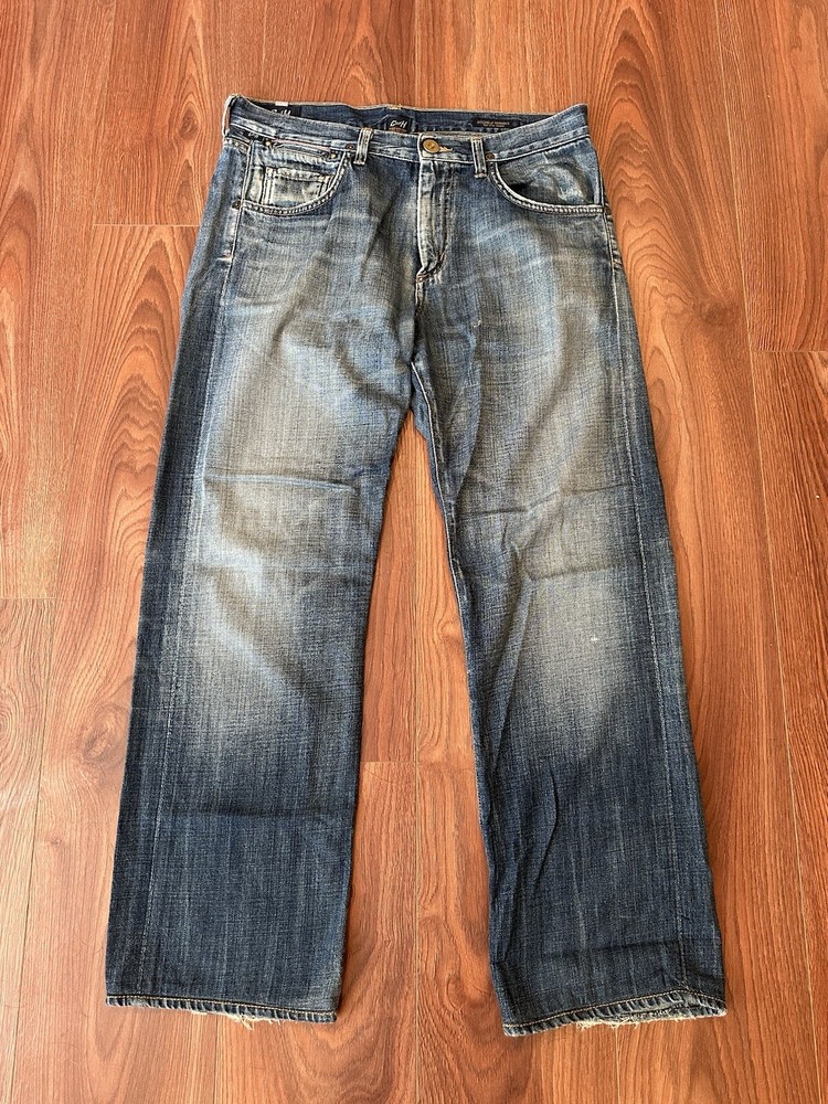 Citizens of Humanity Mens 34x29 Blue Bootcut Dark Wash Stretch Denim Jeans