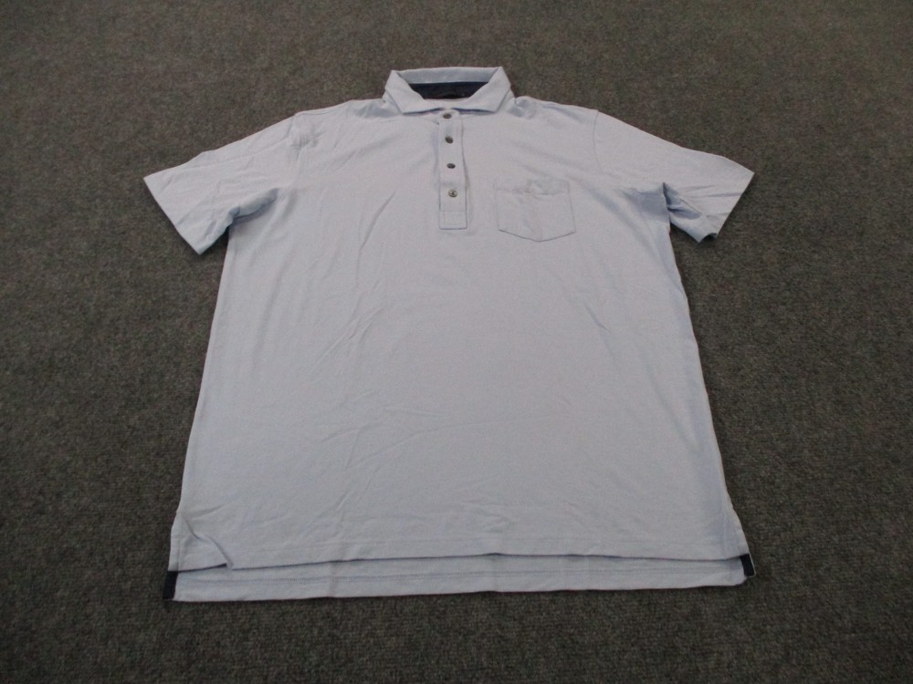 Greyson Polo Shirt Mens L Blue Ohoopee Match Club Onion Golf Stretch Performance