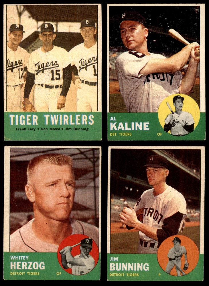 1963 Topps Detroit Tigers Team Set 4 - VG/EX 6913975