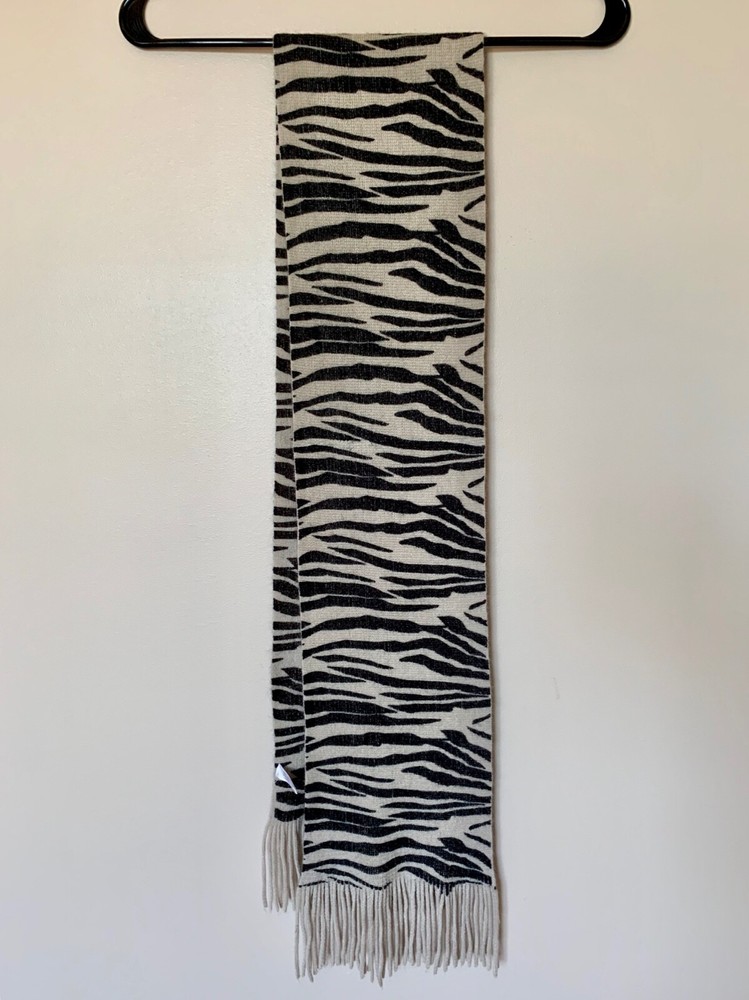 Cute Zebra Print Winter Scarf for Women and Girls - 100% Acrylic Soft Warm