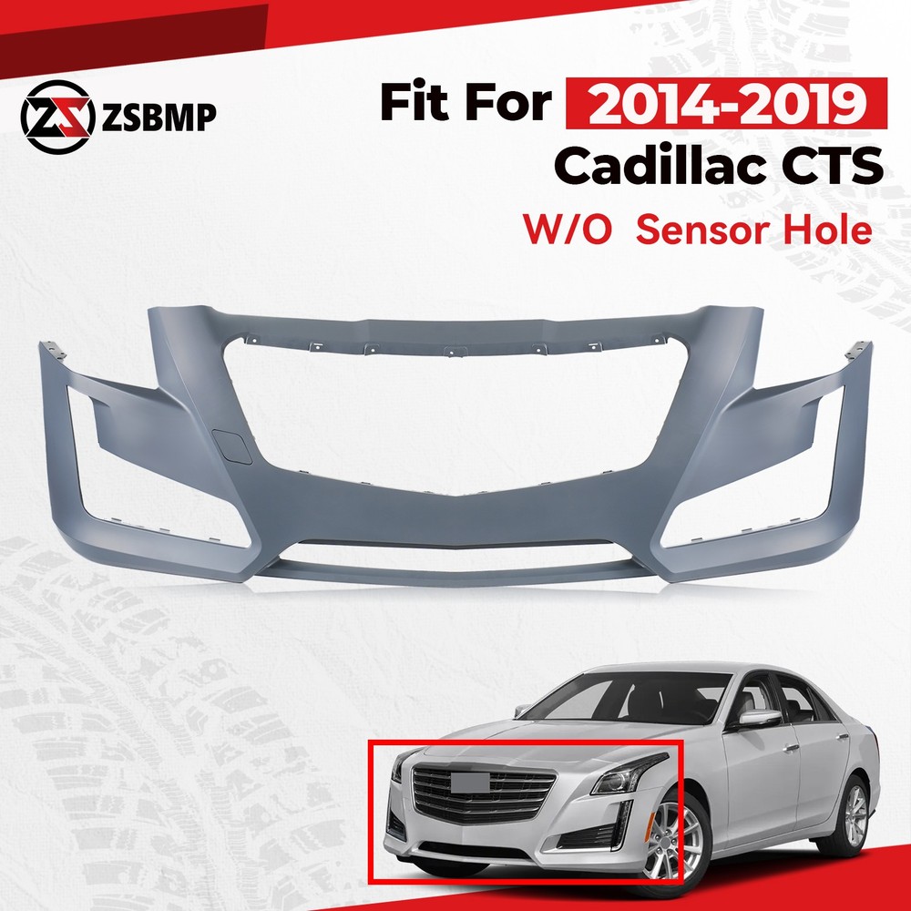 For 2014-2019 Cadillac CTS Front Upper Bumper Cover w/o Sensor Hole 84033411