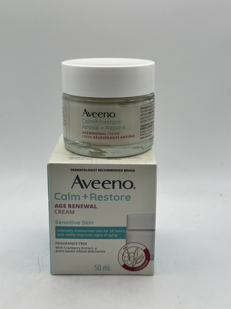 NEW Aveeno Calm Restore Age Renewal Cream 50ml Sealed in Box