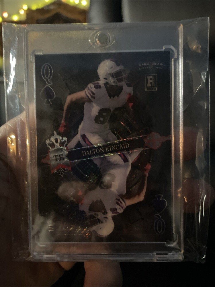 2023 Wild Card 5 Card Draw Dalton Kincaid Blue Queen Of Spades Mirror 1/1 Rookie