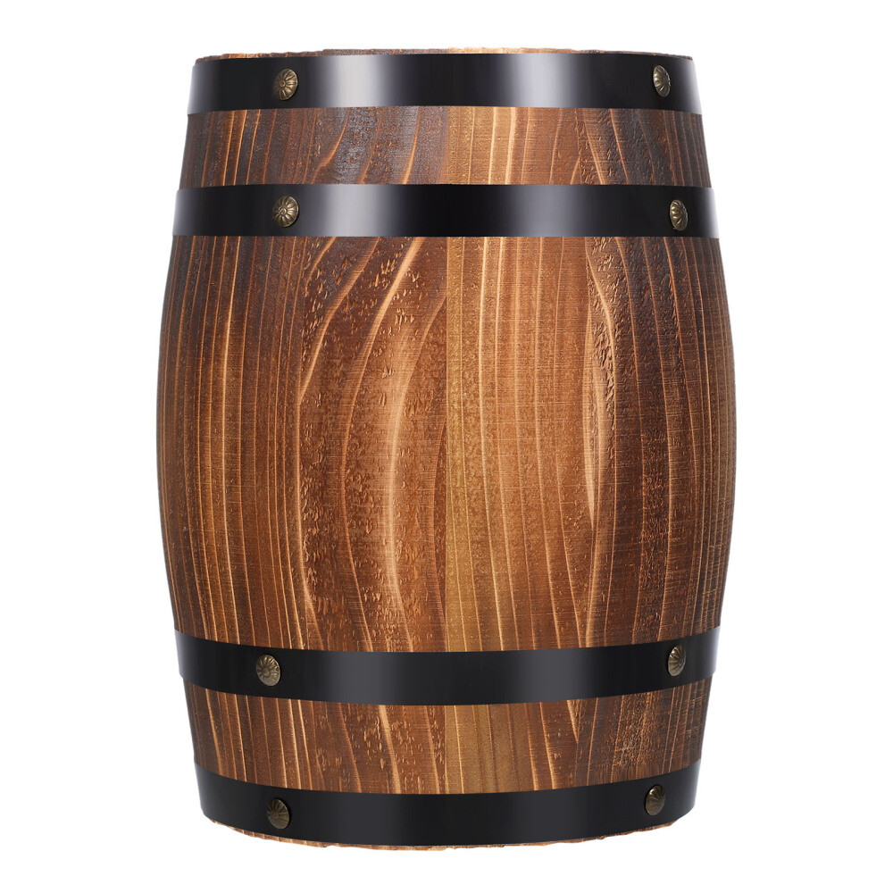 Rustic Oak Wood Barrel Decor for Wine Bar Kitchen Centerpiece Display
