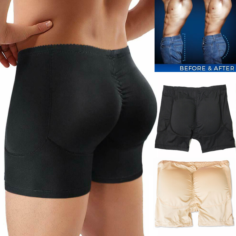 Men's Padded Boxer Briefs for Hip & Butt Enhancement