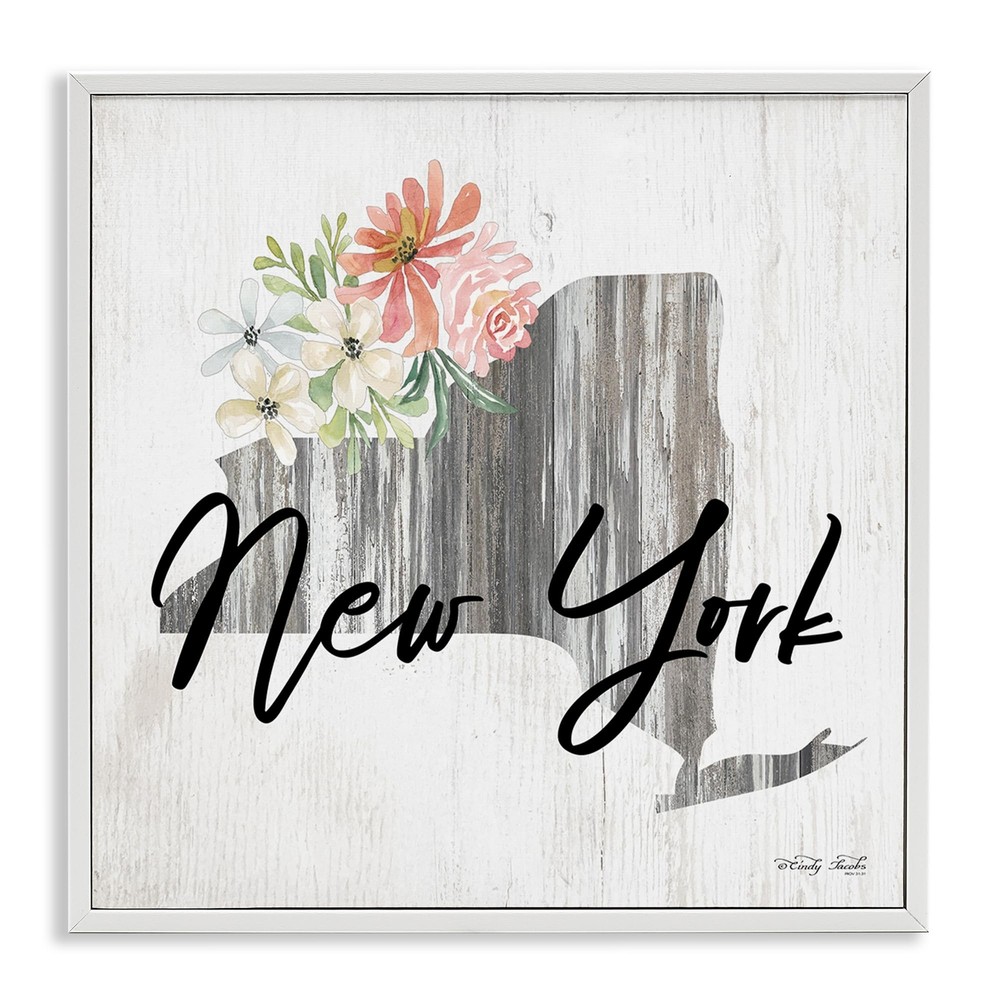 Shabby Chic New York Framed Giclee Art Design by Cindy Jacobs
