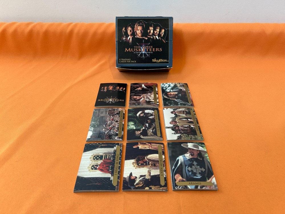 DISNEY THREE MUSKETEERS (1993) SKYBOX FULL CARD SET #1-90 w/ RETAIL DISPLAY BOX