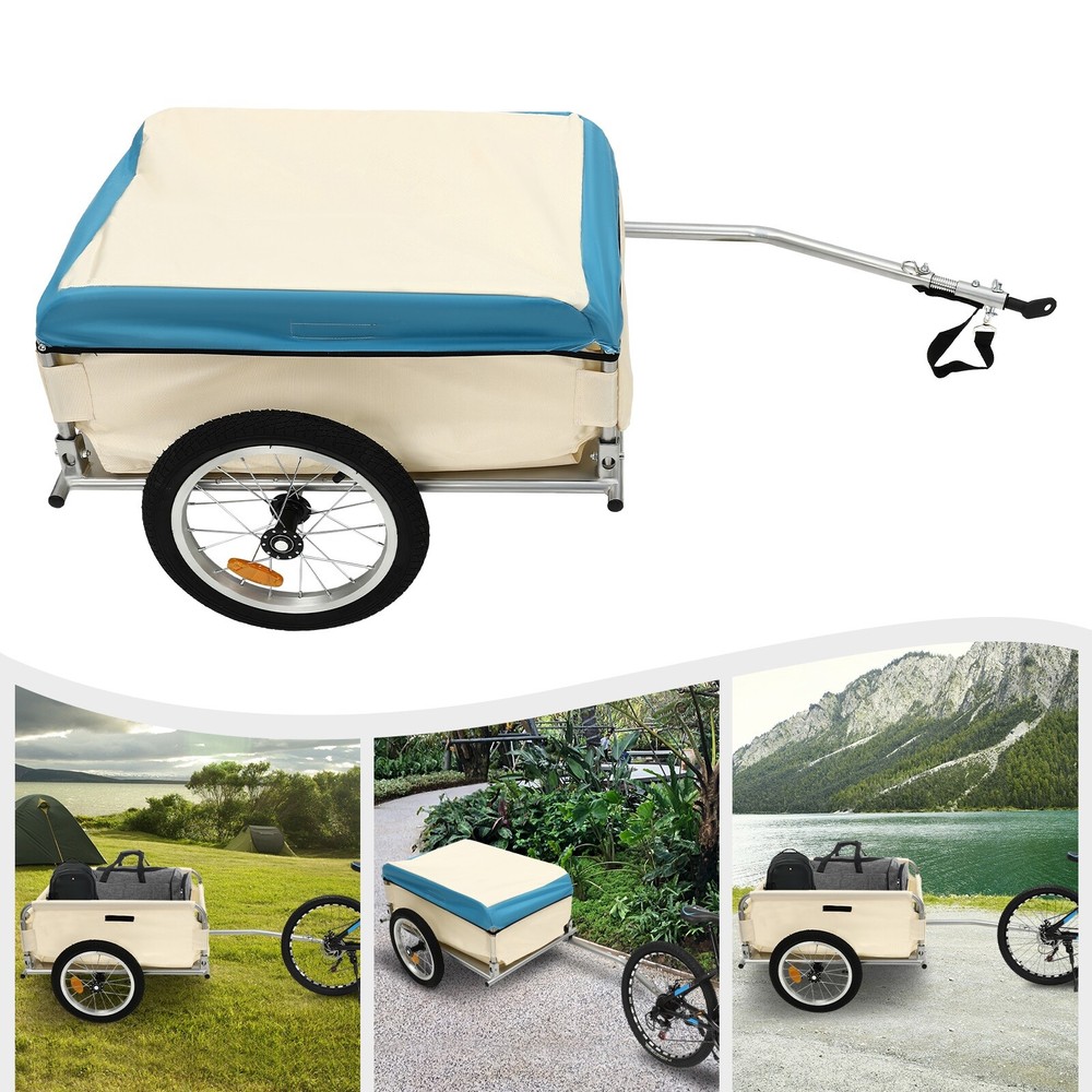 Steel Bike Cargo Trailer Carrier Cart for Shopping Storage Transport