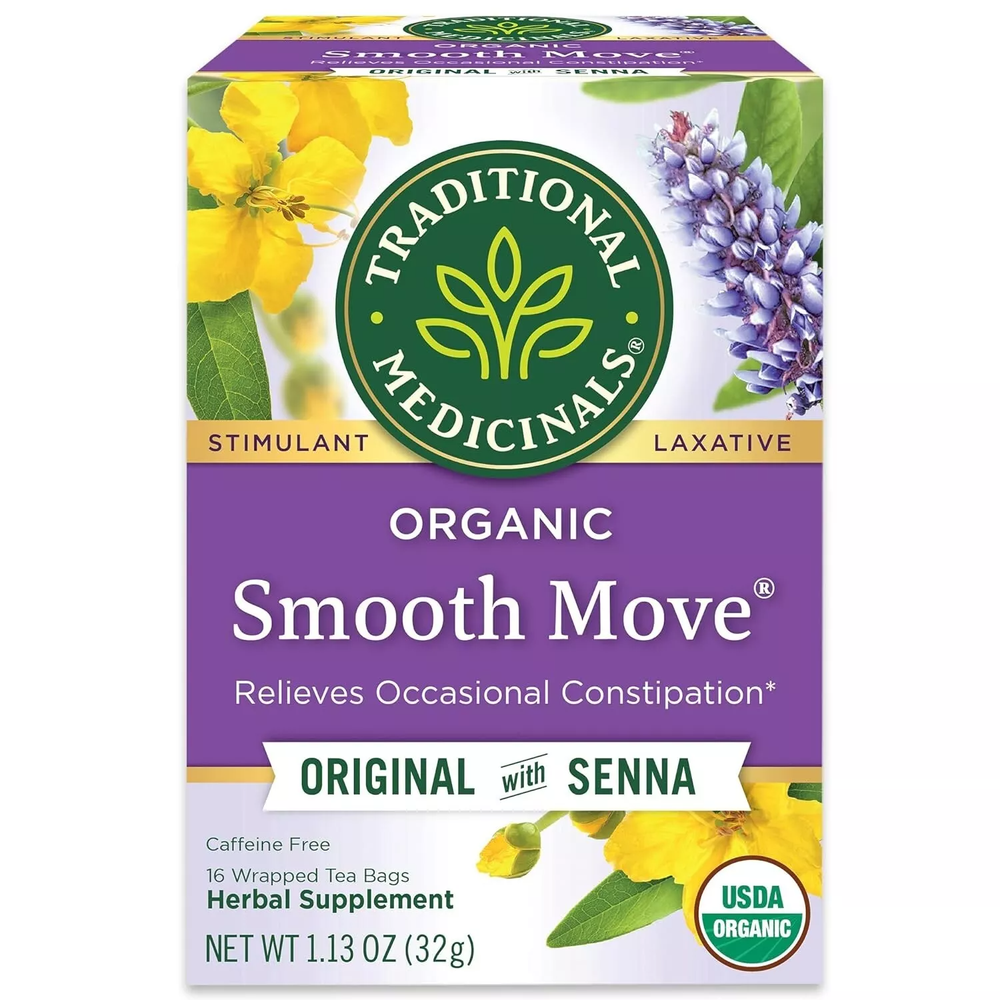 Organic Smooth Move Traditional Medicinals Laxative Herbal Tea 16 Count