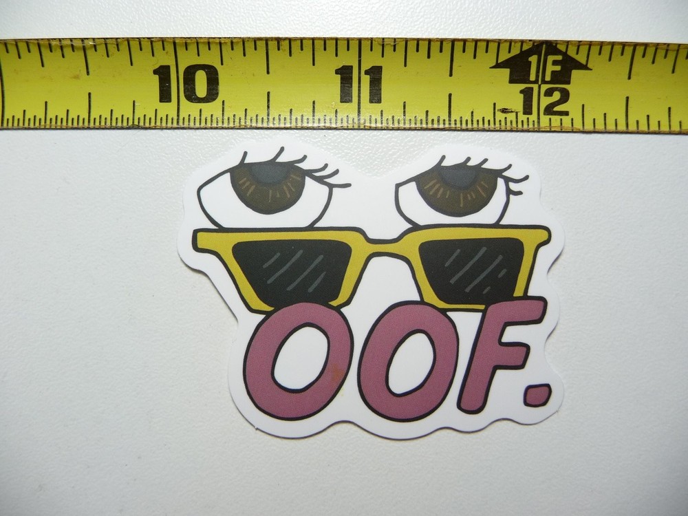 Funny Sarcastic OOF Sunglasses Sticker Decal Novelty Design  