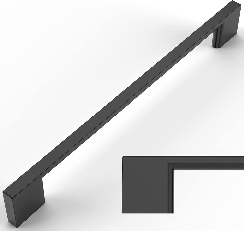 Amerdeco 10 Pack Matte Black Cabinet Pulls 10