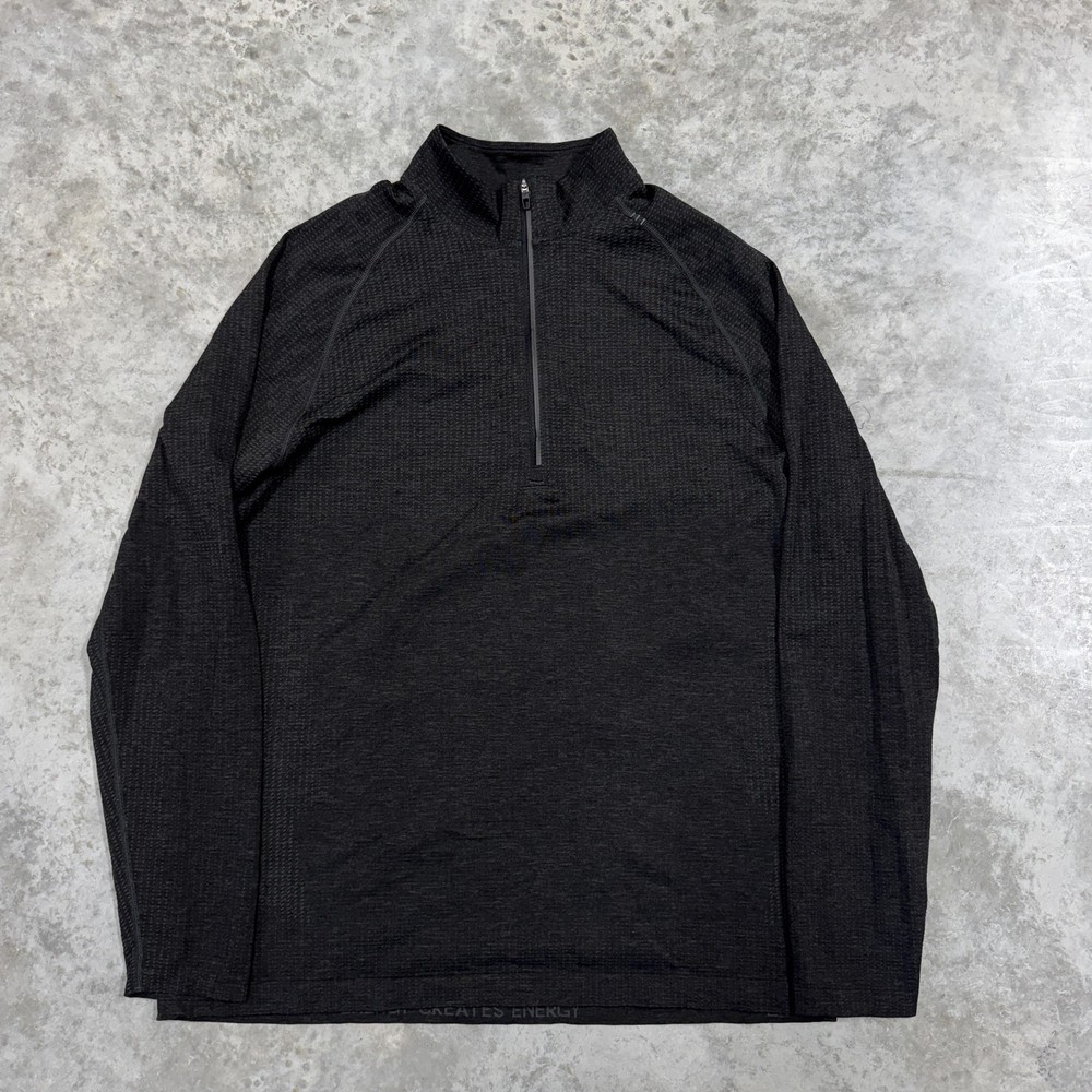 Lululemon Pullover Mens Large Gray 1/4 Zip Long Sleeve Running Top Athletic