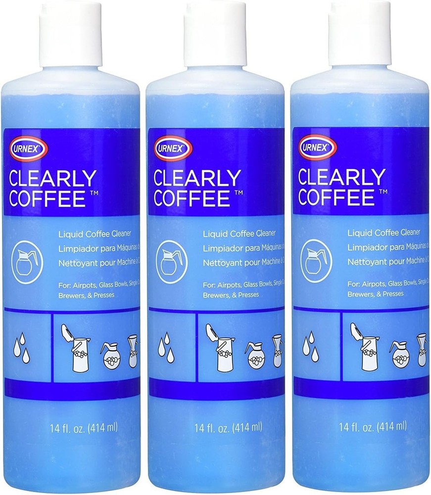 Urnex Clearly Coffee Pot Cleaner - 3 Pack - Made in the 14 Fl Oz (Pack of 3)