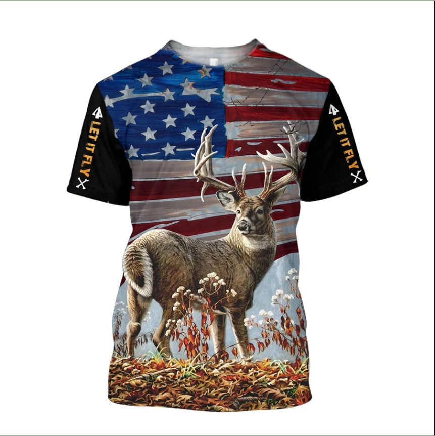 Deer Hunter 3D All Over Print T-Shirt - Mother's Day Gift at Best Price-image