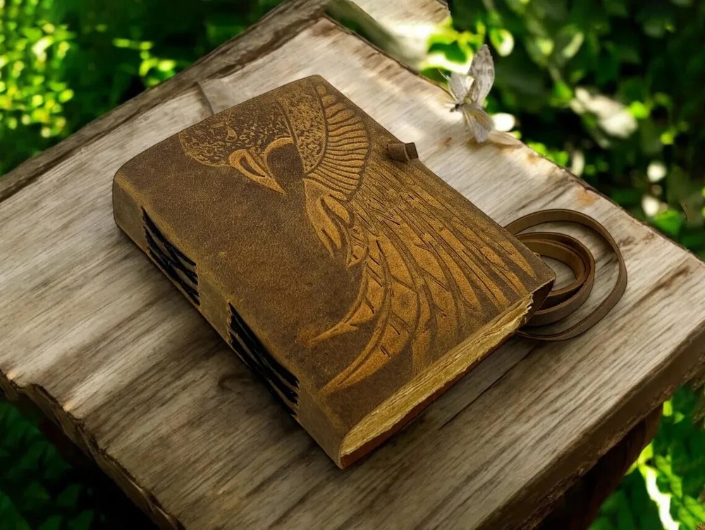 Eagle Embossed Leather Handmade Spell Book of Shadows Notebook