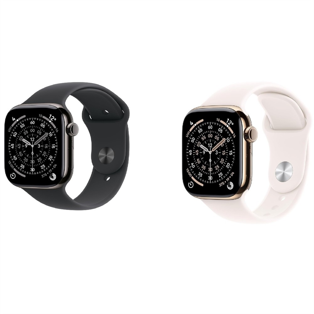 Apple Watch Series 11 GPS + Cellular, 42mm Titanium Case Sport Band. Excellent