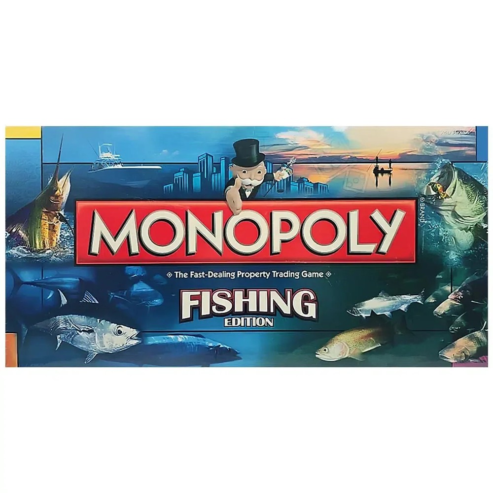 Monopoly: Fishing Edition - Economic Fishing Board Game for Family, Adults, and
