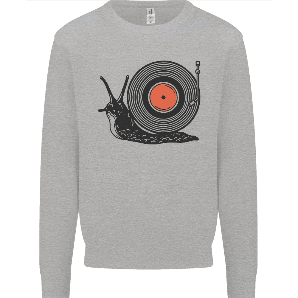 Vintage DJ Turntable Vinyl LP Sweatshirt for Men - Music Lover Gift