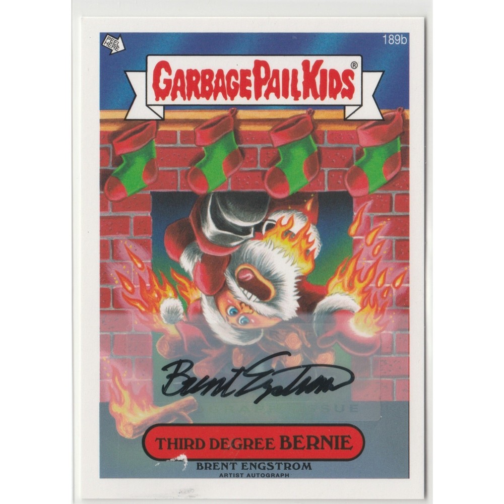 SP Brent Engstrom Artist Autograph Third Degree Bernie #189b Garbage Pail Kids Trading Card