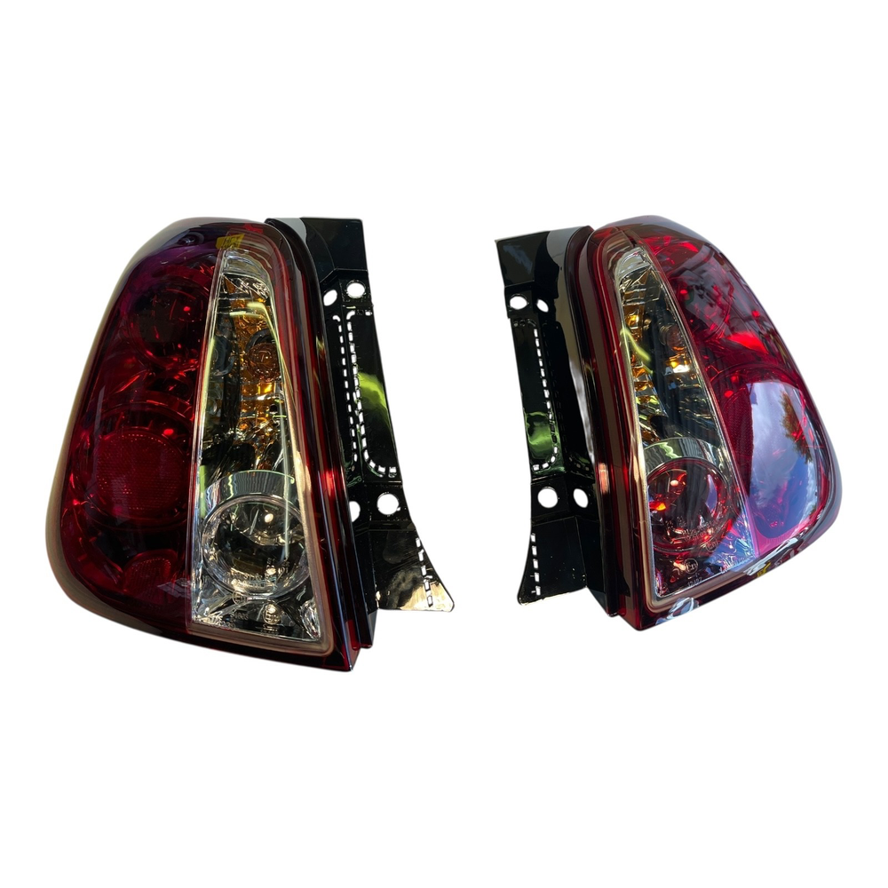 For Abarth 500 Crystal Red Clear Rear Back Lights Tail 2008-2015 Fiat Upgrade S3