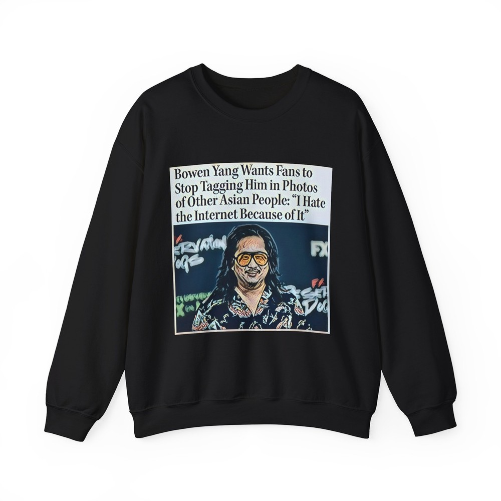 Bowen Yang Graphic Art Heavy Blend Crewneck Sweatshirt Long Sleeve Unisex  