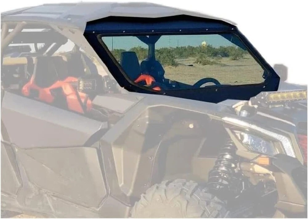 2017-2023 Can Am Full Glass Windshield with Sun Visor-image