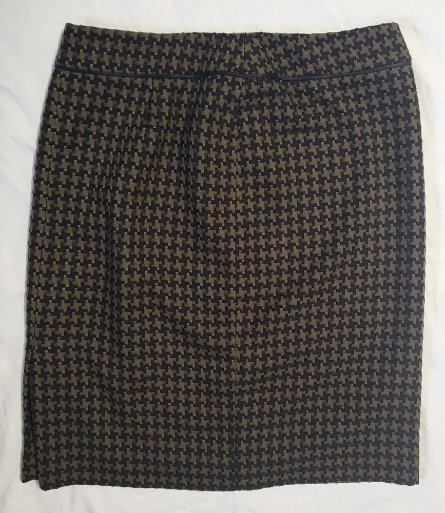 Hounds Tooth Skirt Women's Size 10 Twee Retro Vintage Dark Academia Office