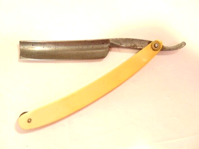 Maquinilla de afeitar recta antigua marcada Western Cutlery Co. N.Y.C.