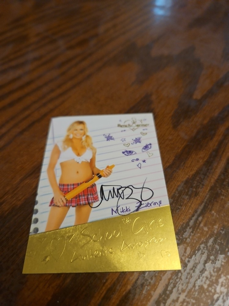 2014 Benchwarmer Hot For Teacher Autograph Gold Foil Nikki Ziering #35 Playboy