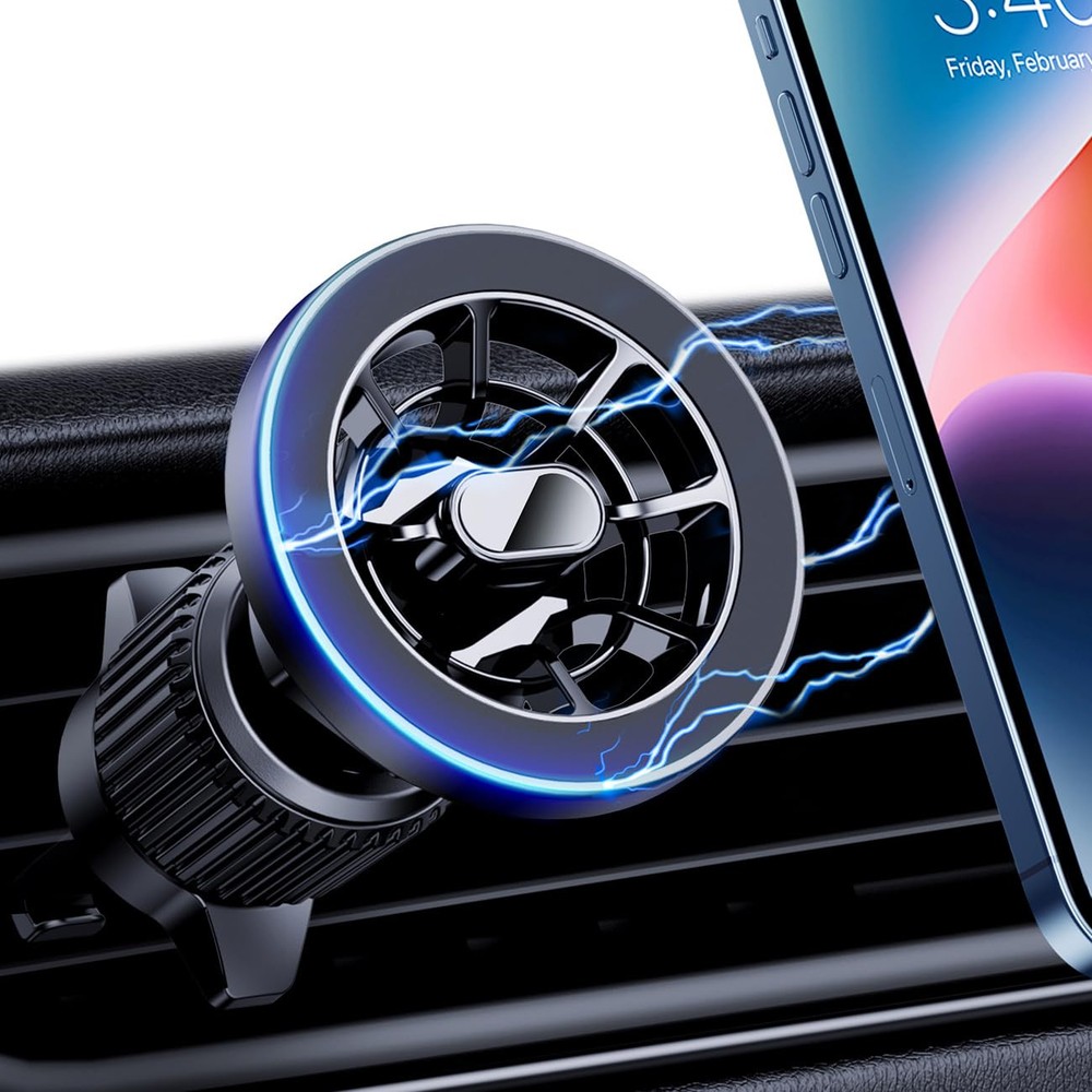 PGU para montaje en coche Magsafe, [imanes más fuertes][ángulos ilimitados] teléfono magnético