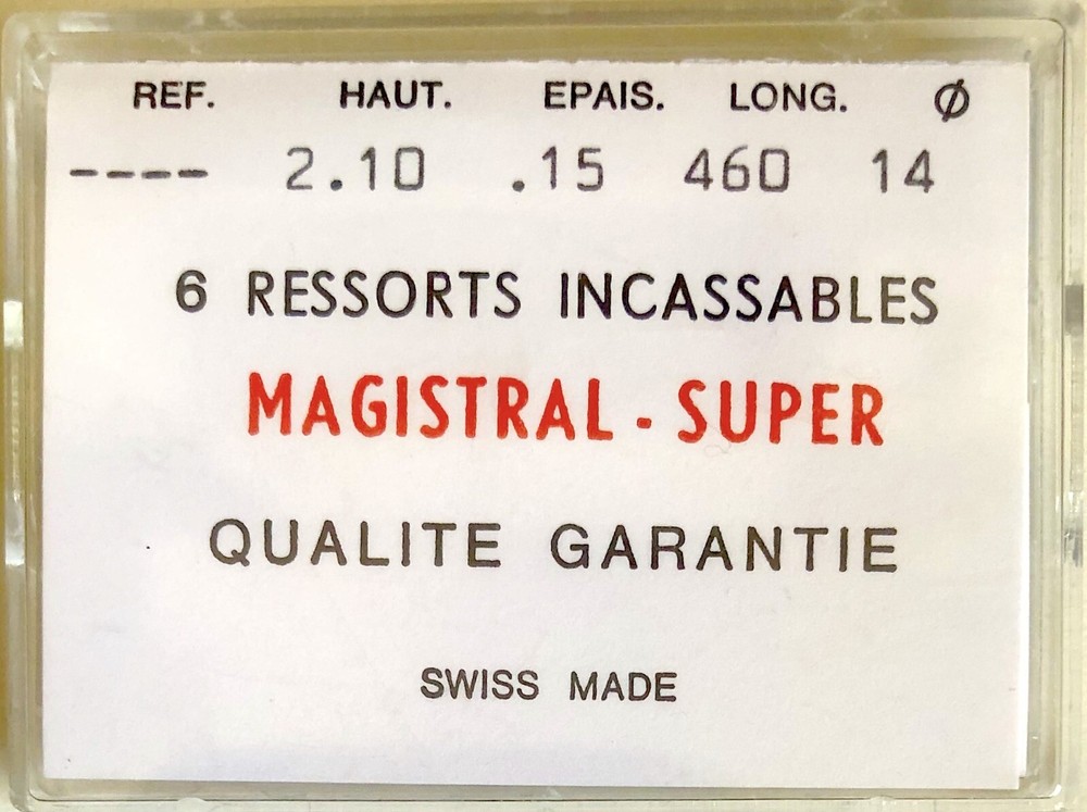 1X Mainspring 2.10x0.15mm Ø14 Watch Spring 460/210 W46 Replacement