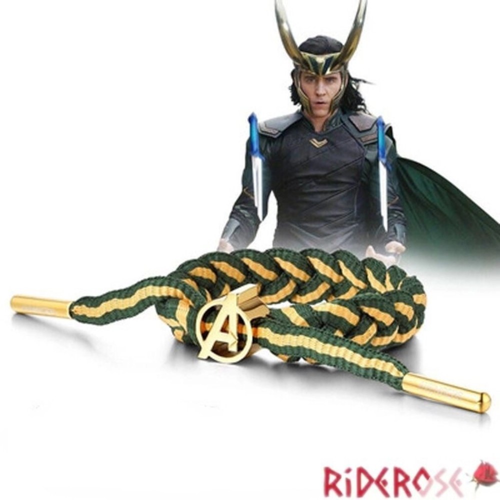 Hand-Woven Marvel Captain Marvel Bracelet for Couples