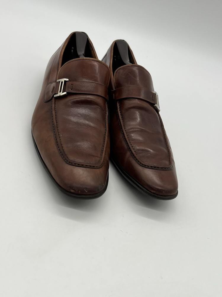 Magnanni Lino 15061 Men’s Sz 10.5M Brown Leather Buckle Loafer Dress Shoes.